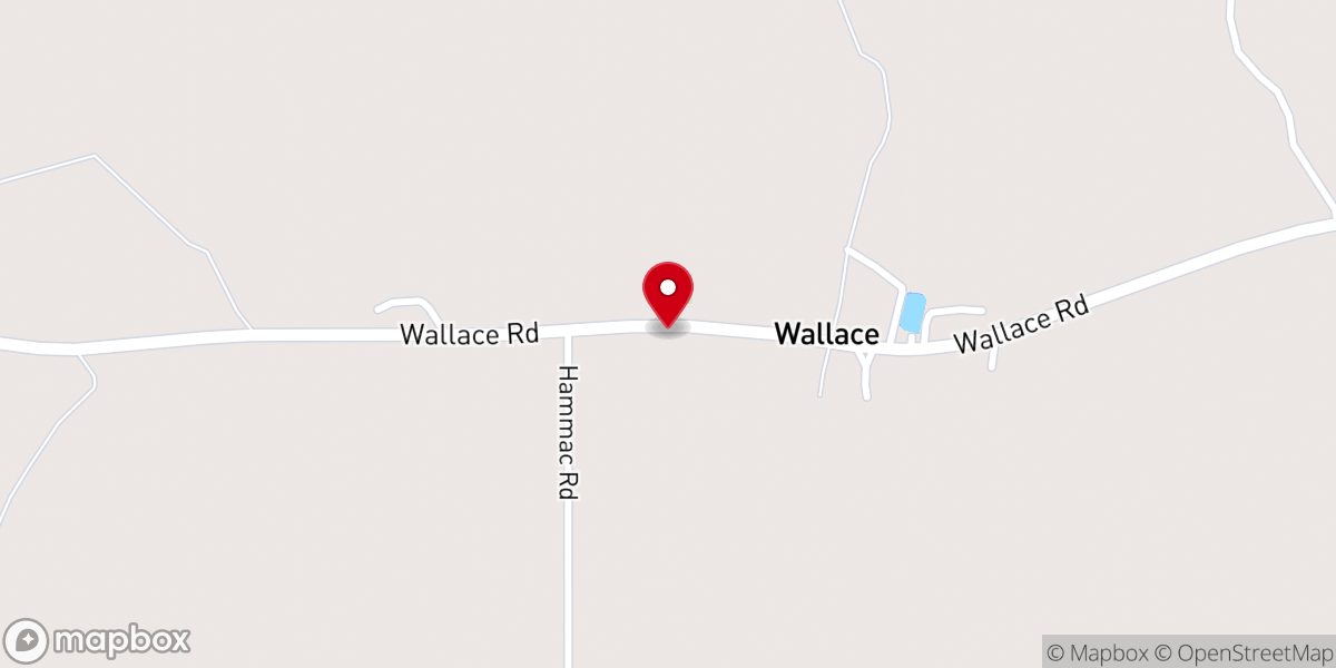 Map showing location of Wallace United Methodist Church
