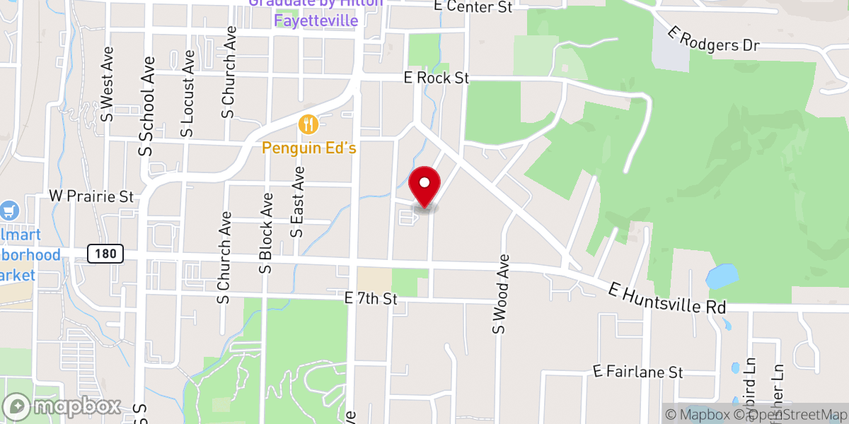 Map showing location of Combs Street Church of Christ