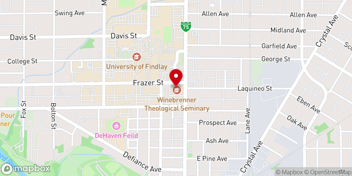 Map showing location of College First Winebrenner