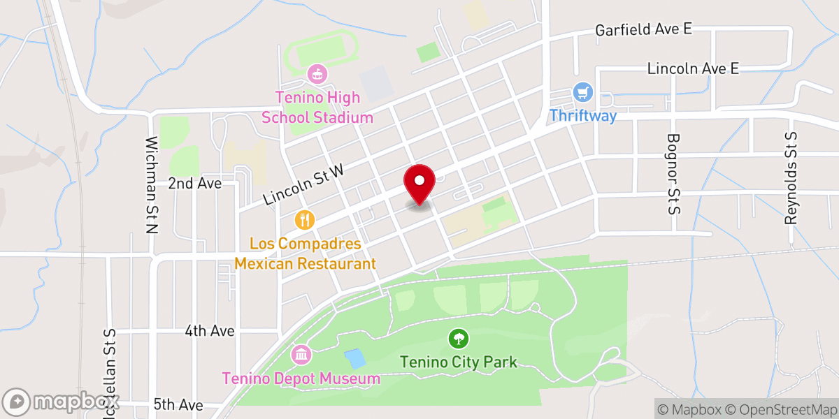 Map showing location of First Presbyterian Church