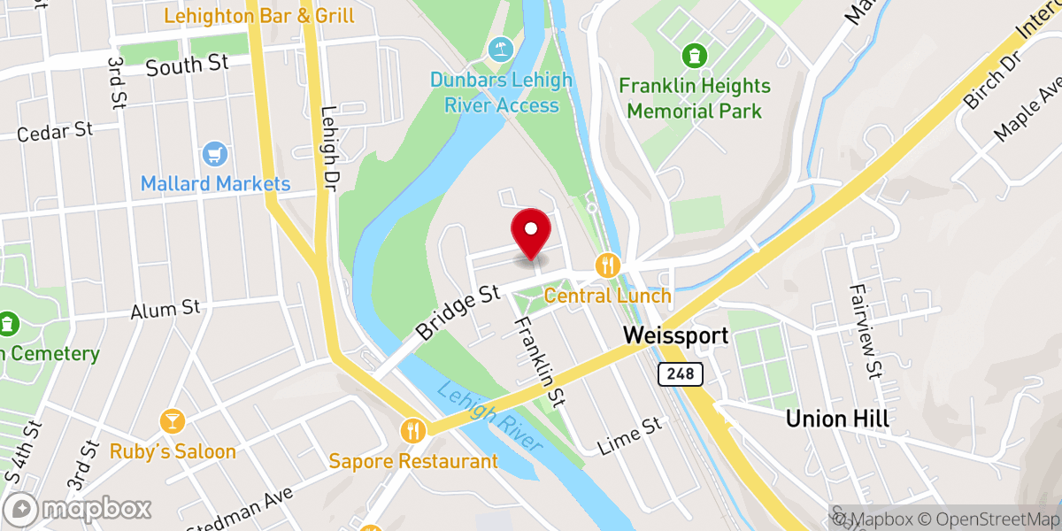 Map showing location of Hope Community Fellowship