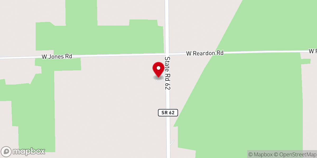 Map showing location of New Hope Baptist Church