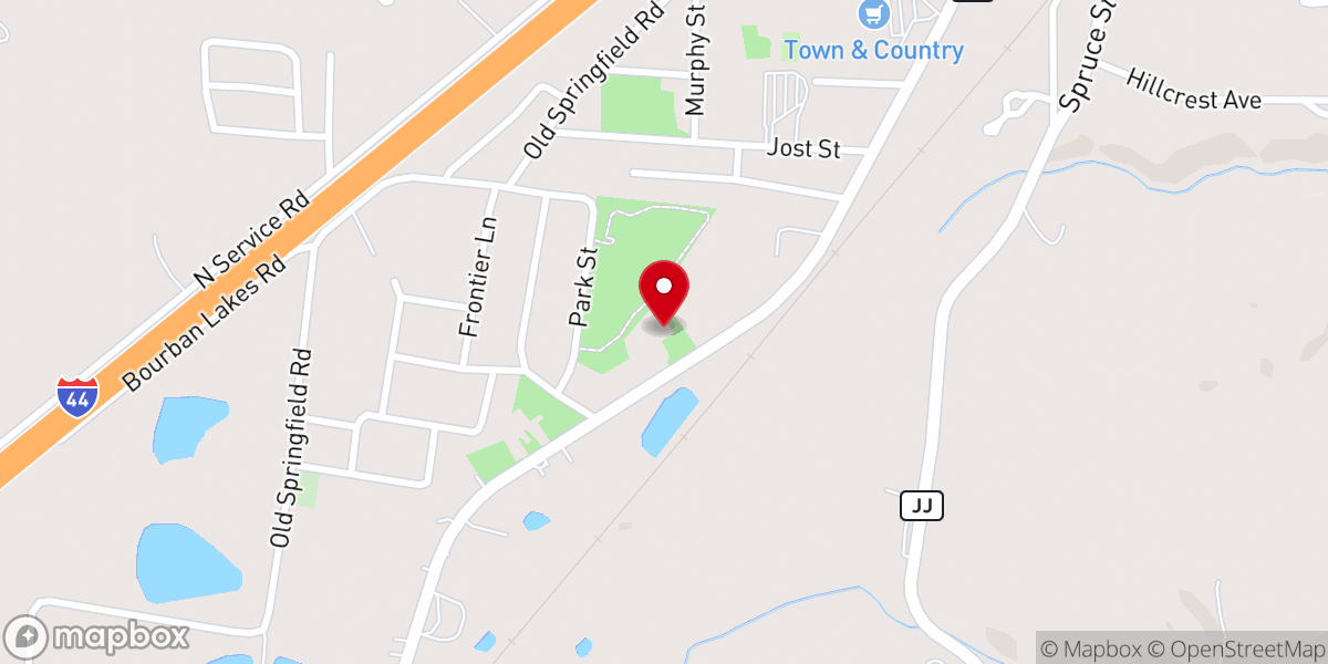 Map showing location of Calvary Baptist Church