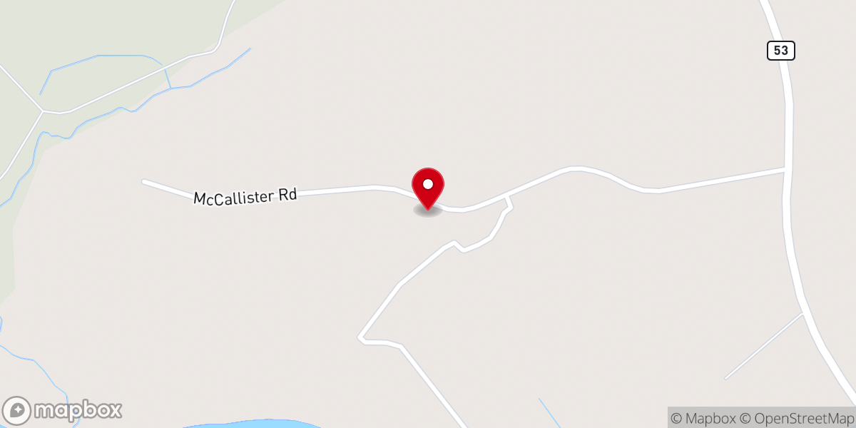 Map showing location of David's Chapel Holiness Church