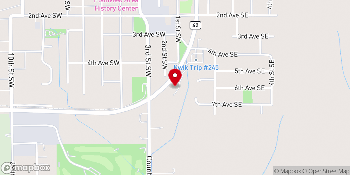 Map showing location of Trinity Evangelical Free Church