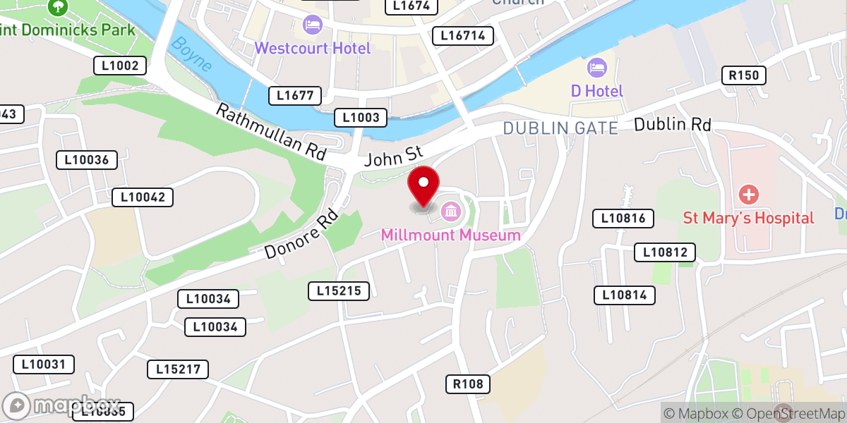 Map showing location of Millmount Cultural Quarter