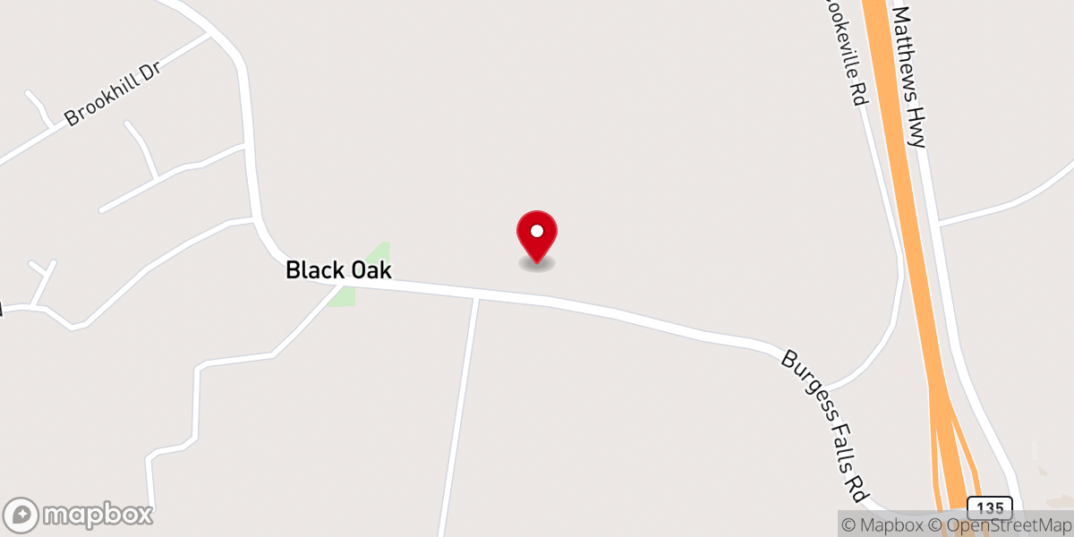 Map showing location of Black Oak Church of God