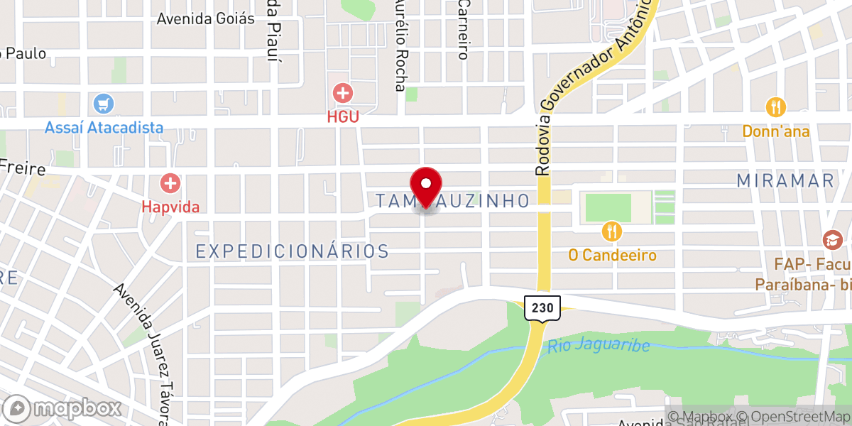 Map showing location of Assembleia de Deus
