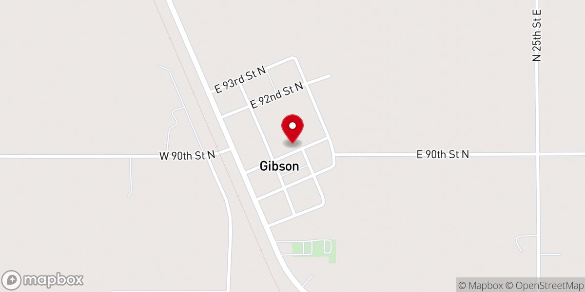 Map showing location of Gibson Station Church of God In Christ
