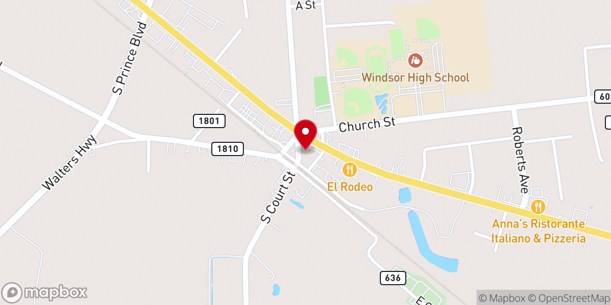 Map showing location of Blackwater Baptist Association