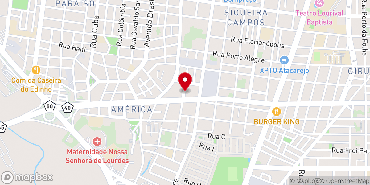 Map showing location of Igreja Pentecostal Tempo de Colheita
