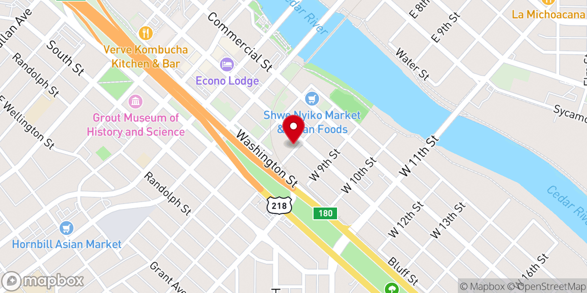 Map showing location of First Church of the Open Bible