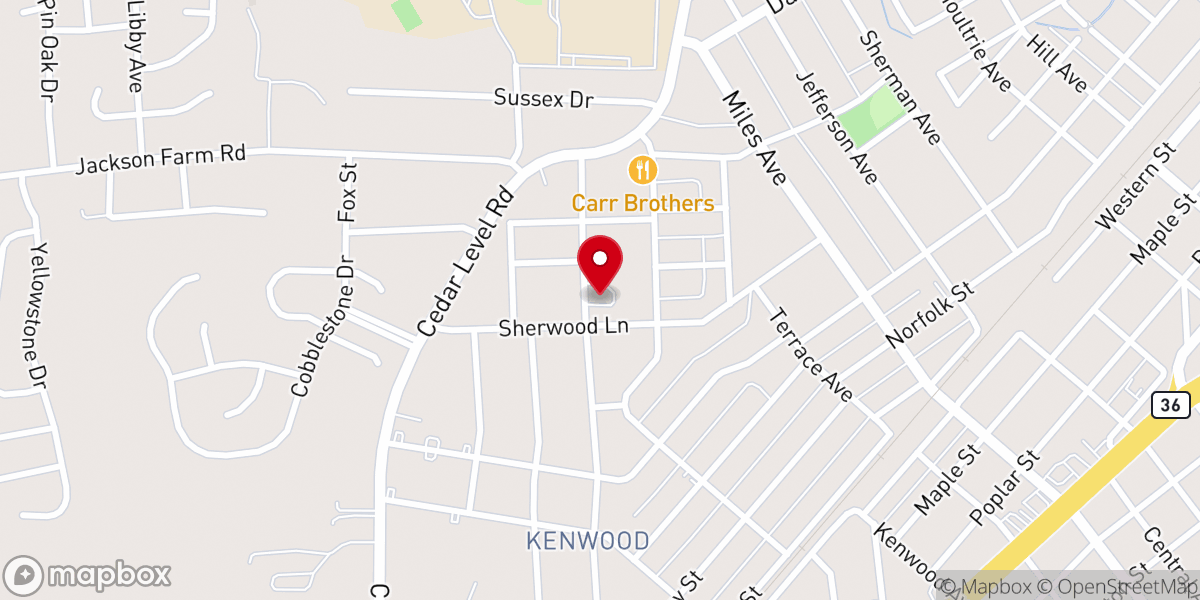Map showing location of Hopewell Church of the Nazarene