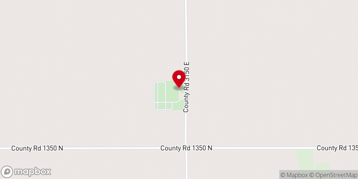 Map showing location of Ash Grove Christian Church