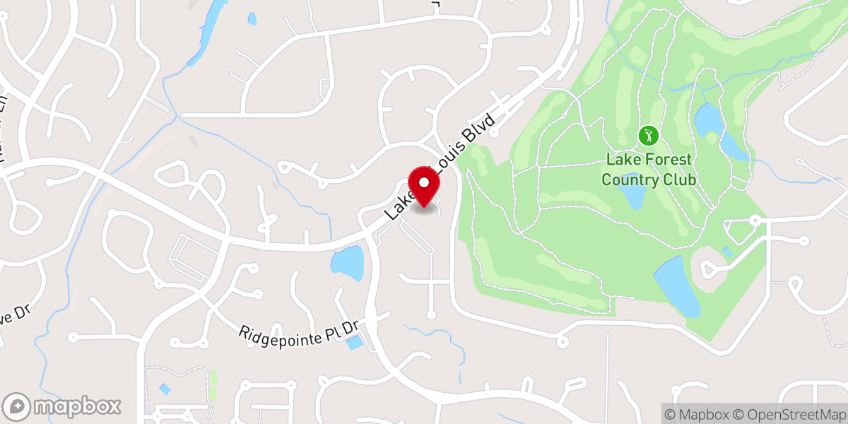 Map showing location of First Baptist Church of Lake St. Louis