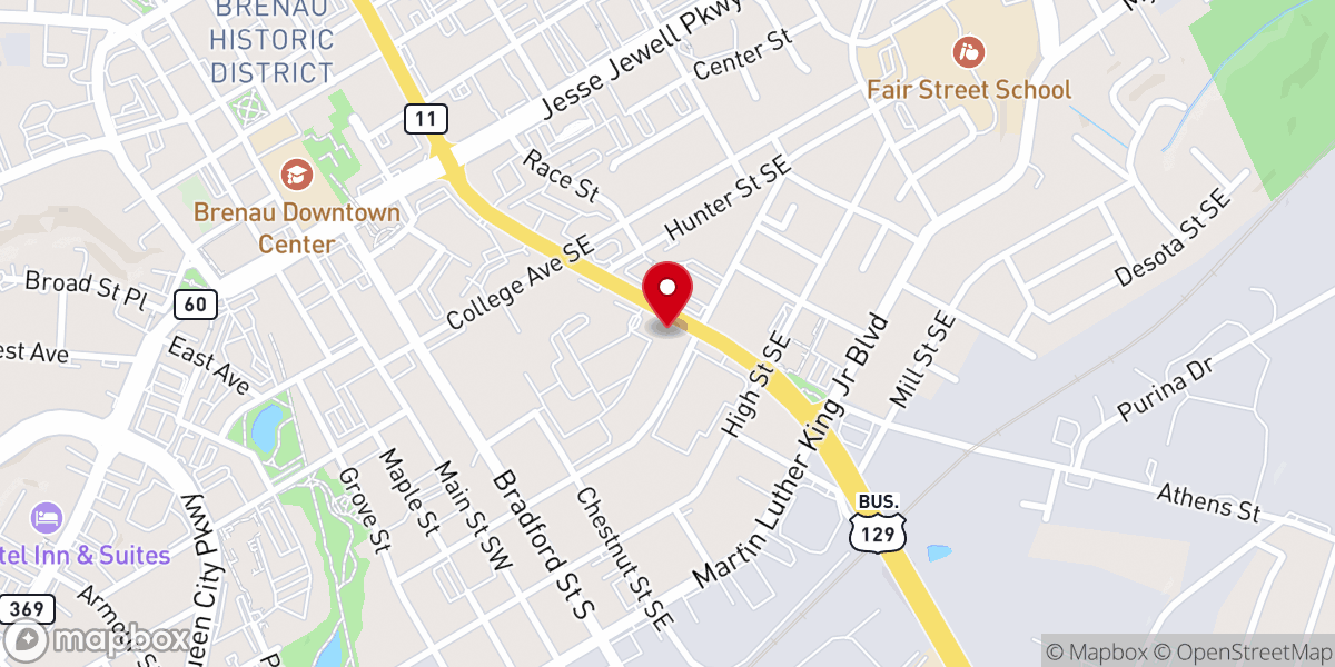 Map showing location of Mt Calvary Church of God
