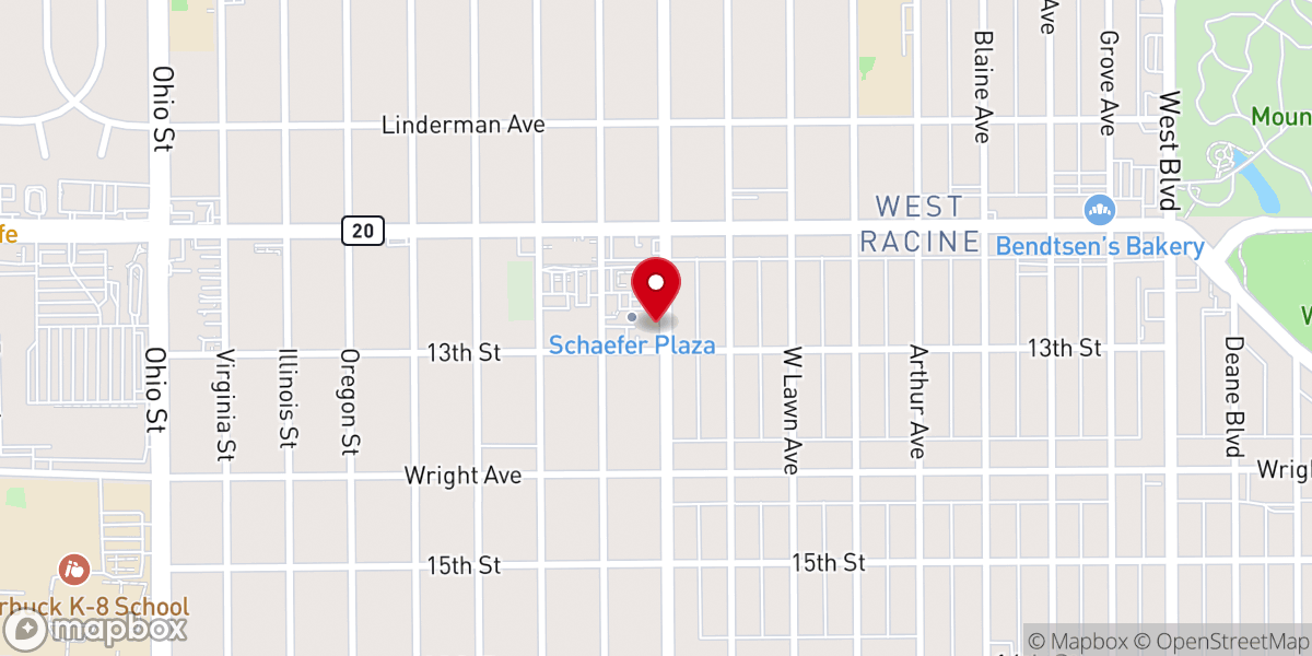 Map showing location of Second Missionary Baptist Church