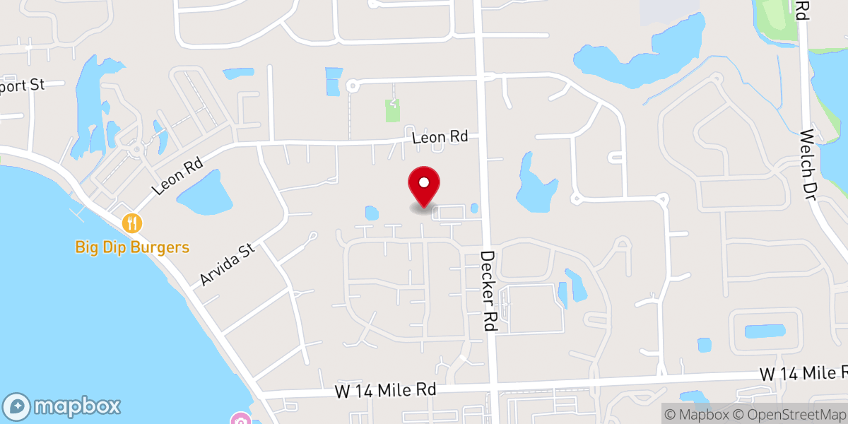 Map showing location of Lakes Bible Church