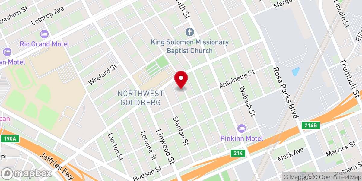 Map showing location of Victory Baptist Church International