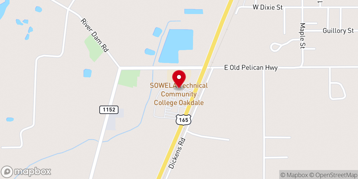 Map showing location of House of Prayer & International Outreach Oakdale La