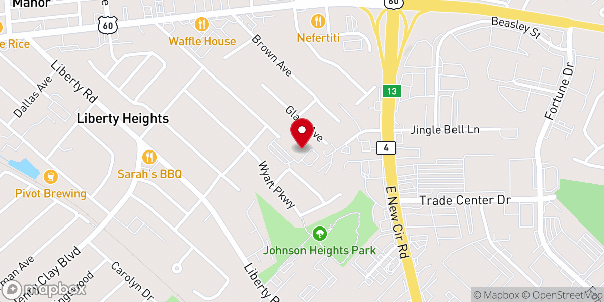 Map showing location of Trinity Baptist Church