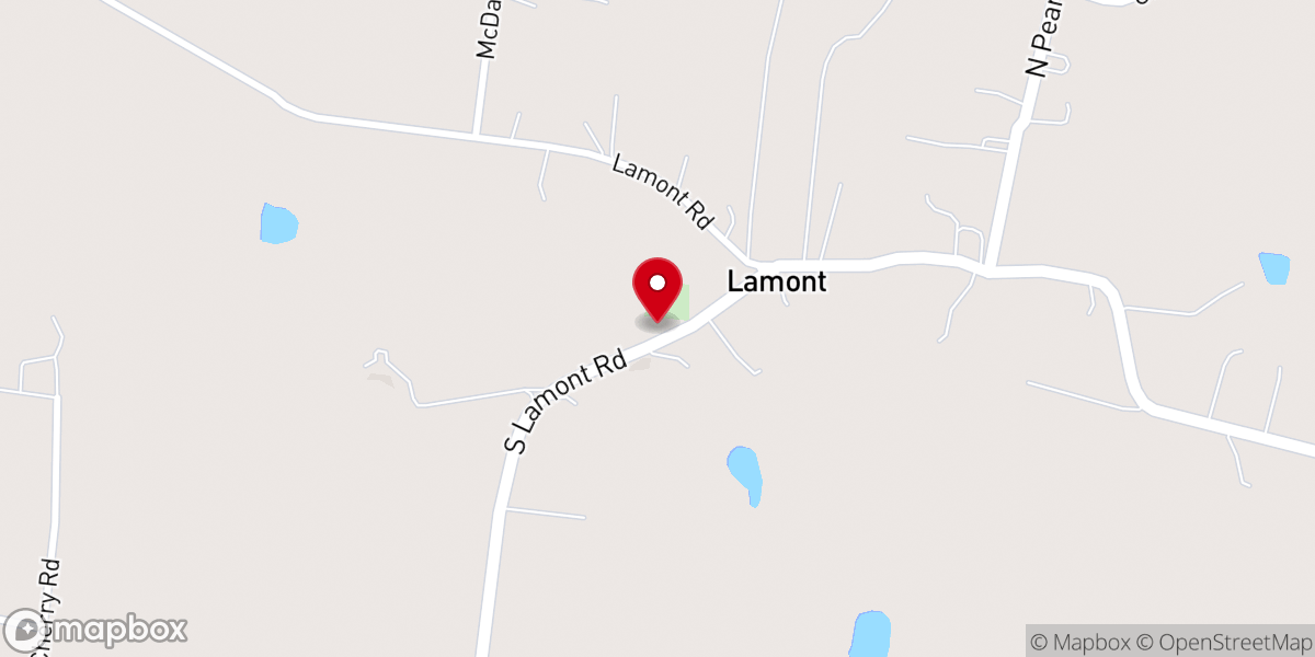 Map showing location of Williams Chapel Baptist Church