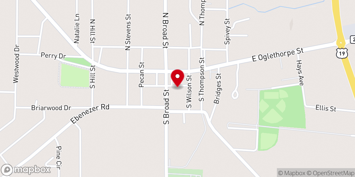 Map showing location of Sis & Savvy Boutique