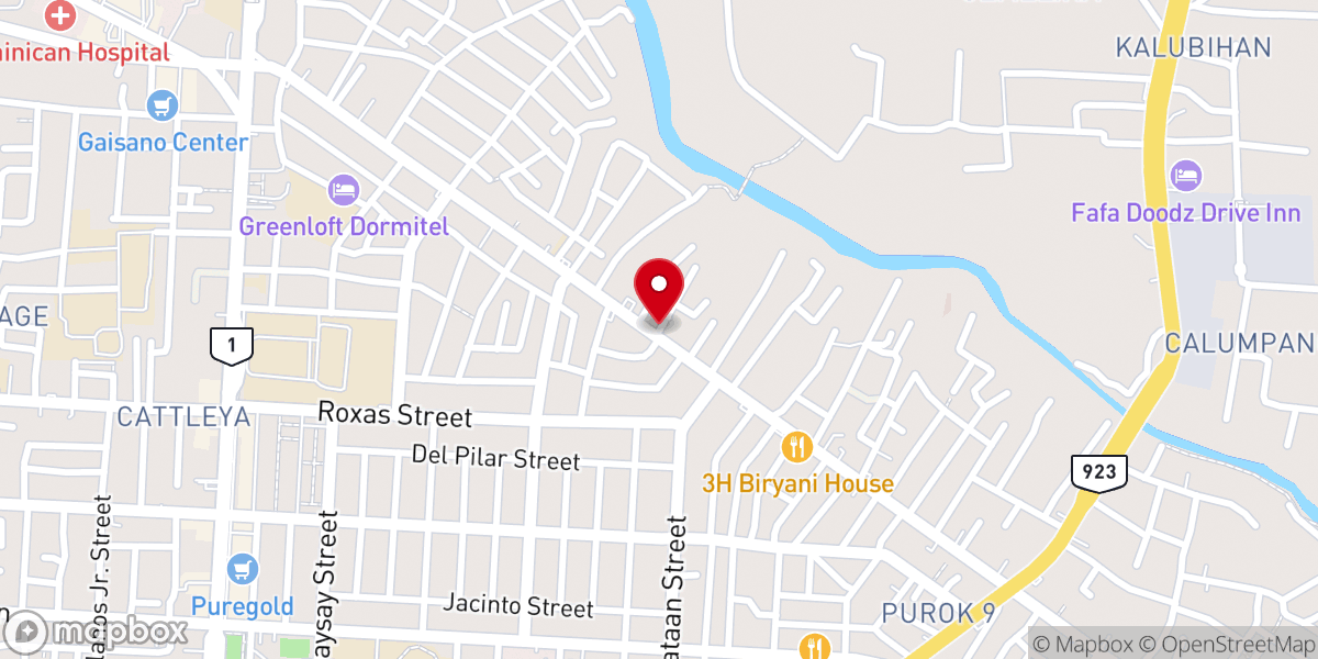 Map showing location of Goshen Digos