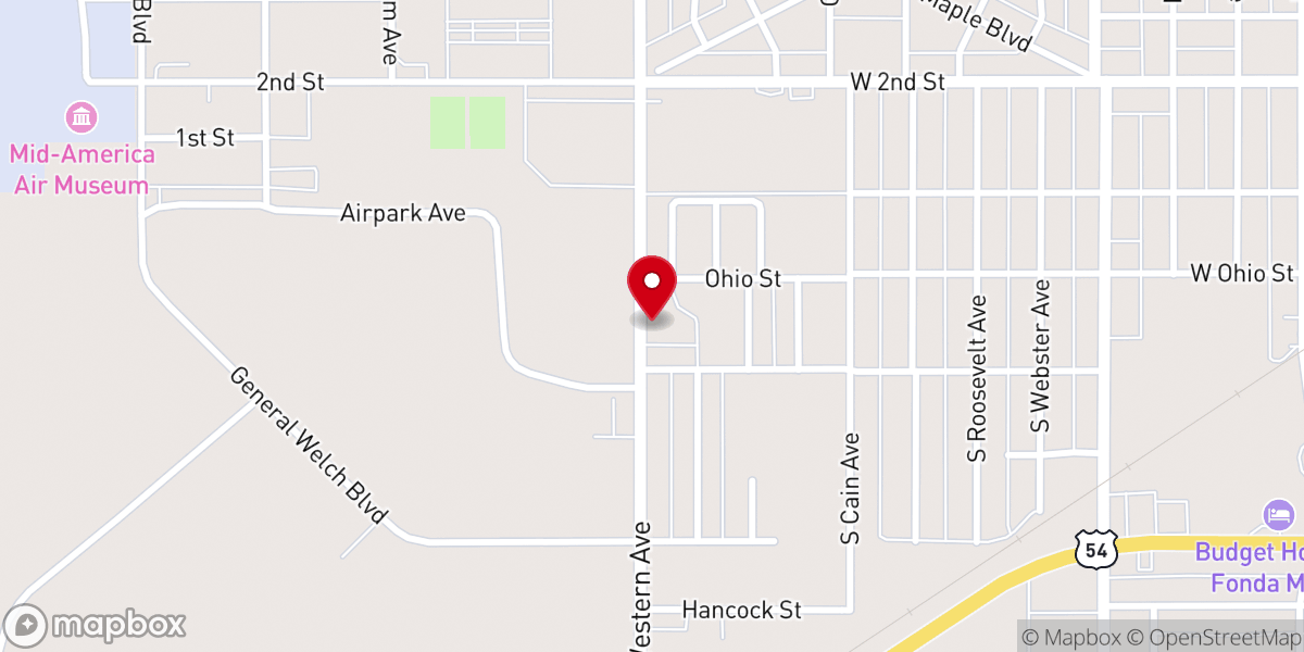 Map showing location of Western Avenue Church of Christ