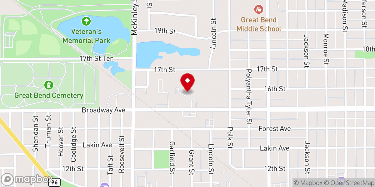 Map showing location of Heartland Center For Spiritualty