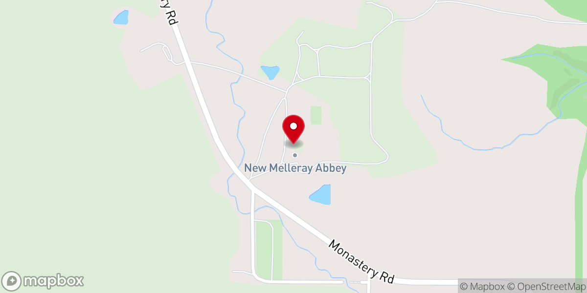 Map showing location of New Melleray Abbey