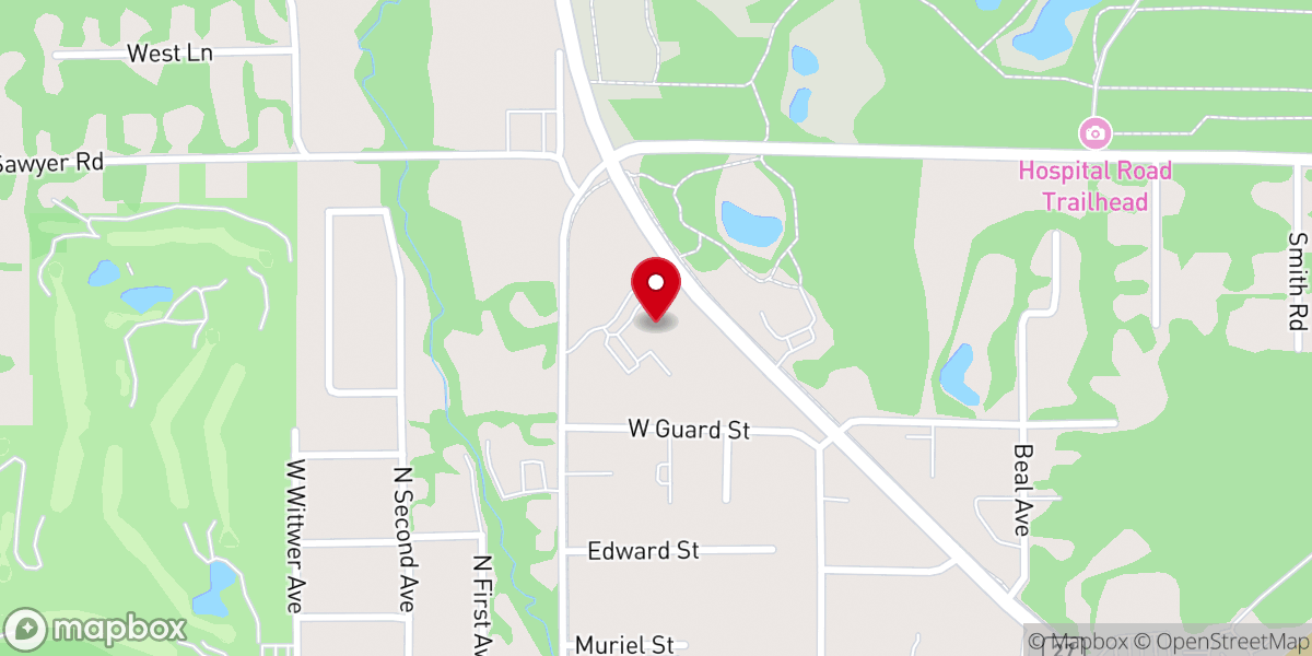 Map showing location of Hayward Wesleyan Church