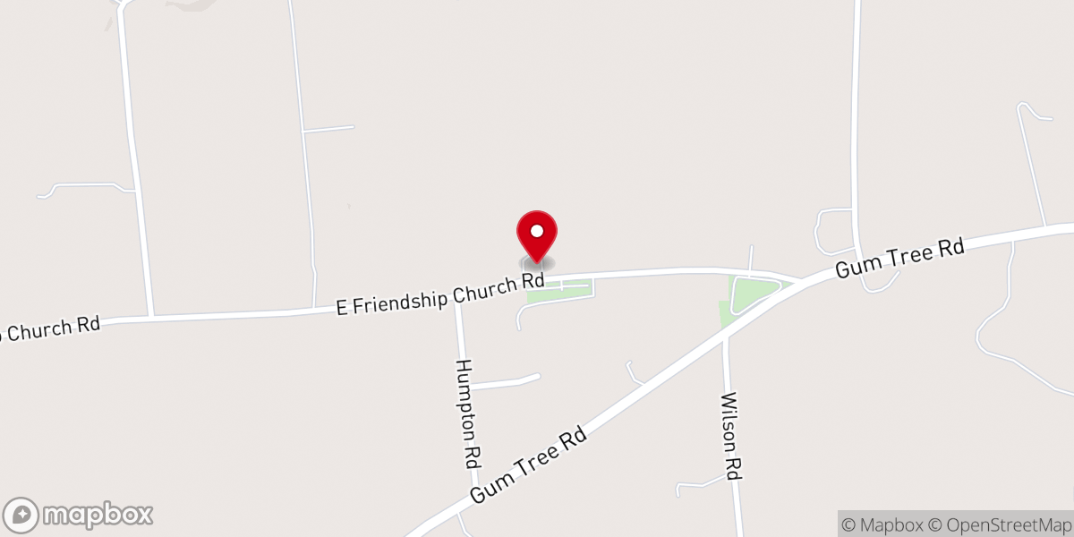 Map showing location of Friendship United Methodist Church