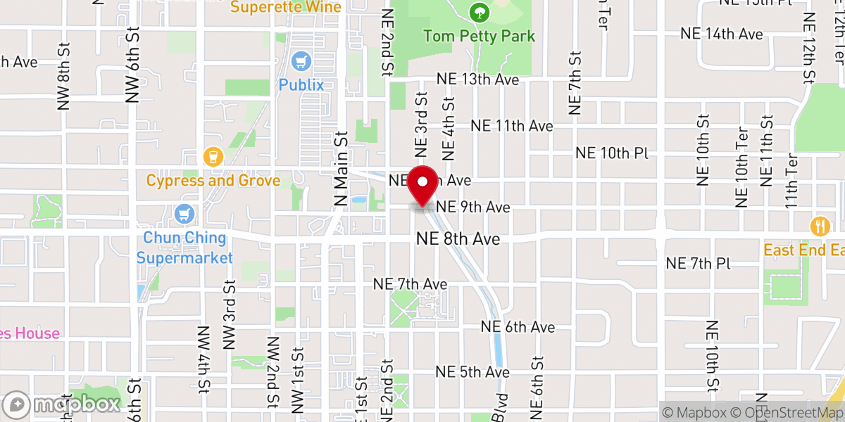 Map showing location of Maranatha Christian Church