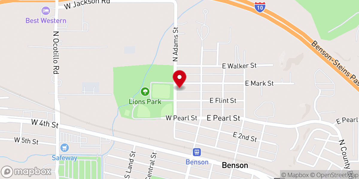 Map showing location of Valley Gospel Church