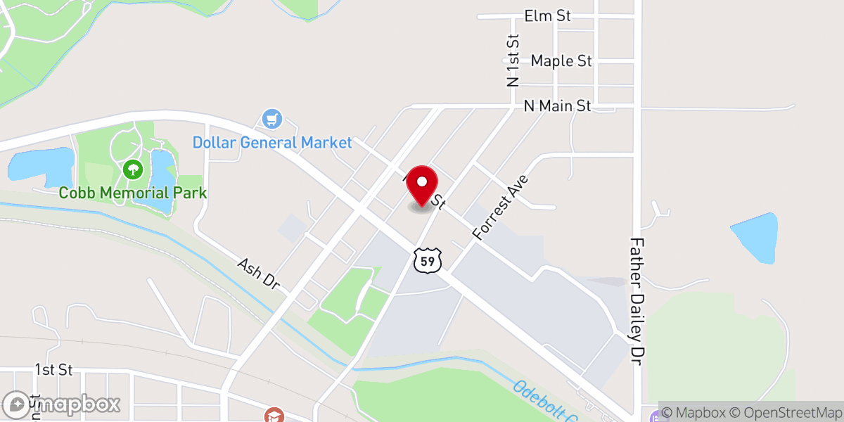 Map showing location of Bread of Life Faith Center