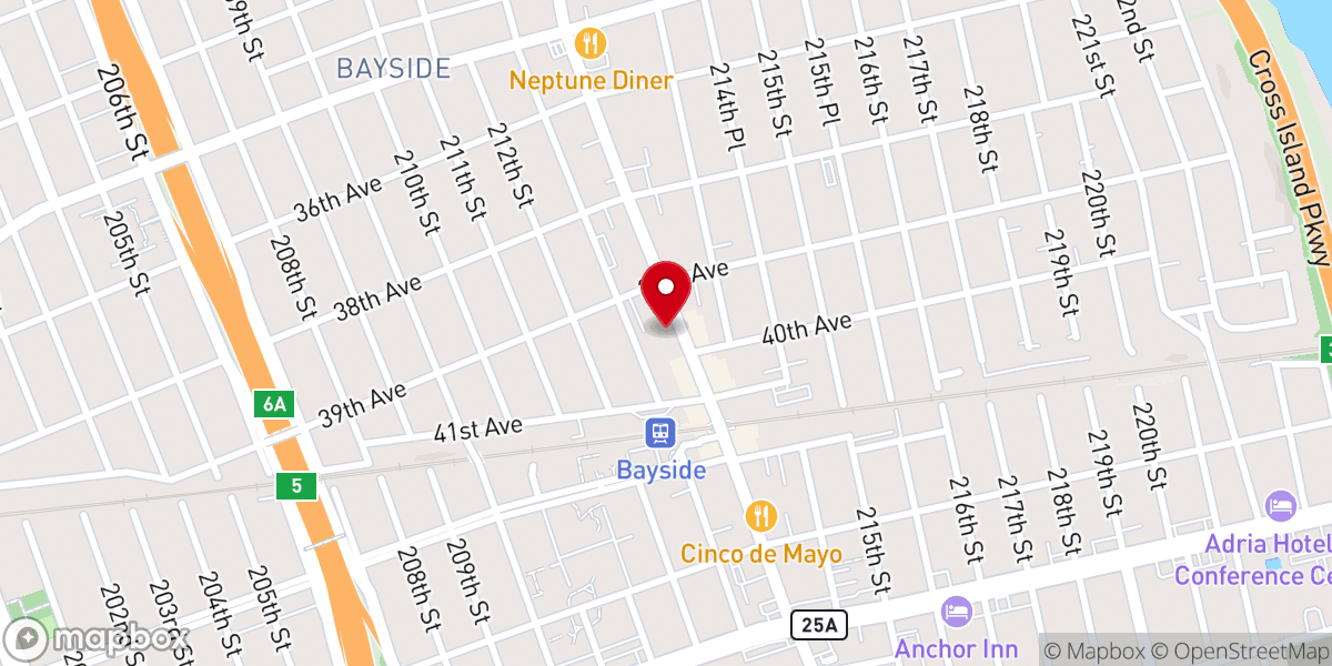 Map showing location of Hope East Queens Office