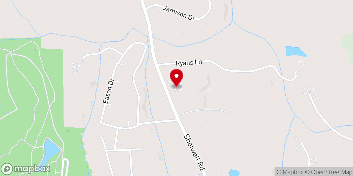 Map showing location of Tippett's Chapel Free Will Baptist Church