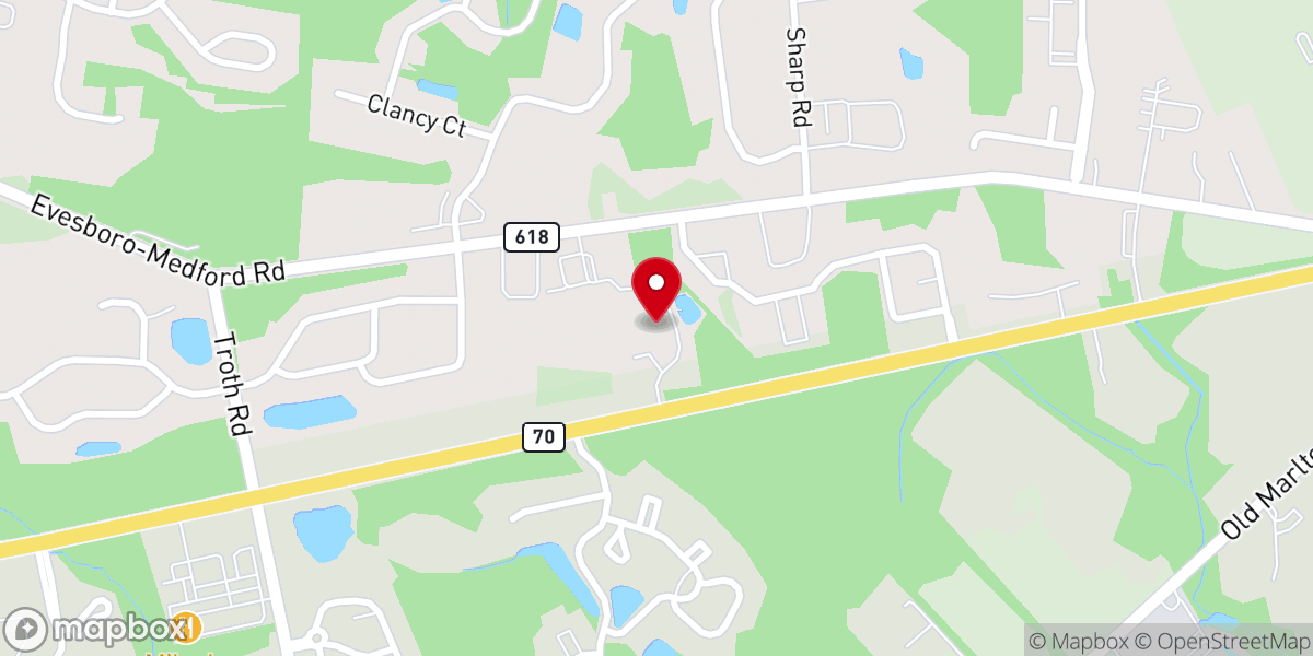 Map showing location of CareOne at Evesham Post-Acute Center