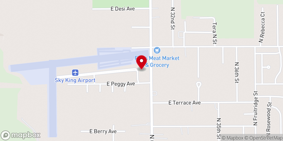 Map showing location of Berean Baptist Church