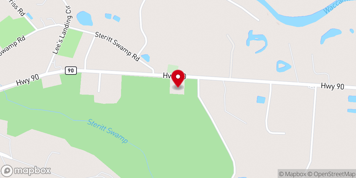 Map showing location of Salem Methodist Church
