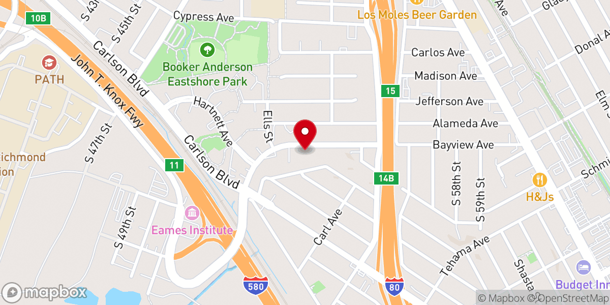 Map showing location of Zion Hill Missionary Baptist Church