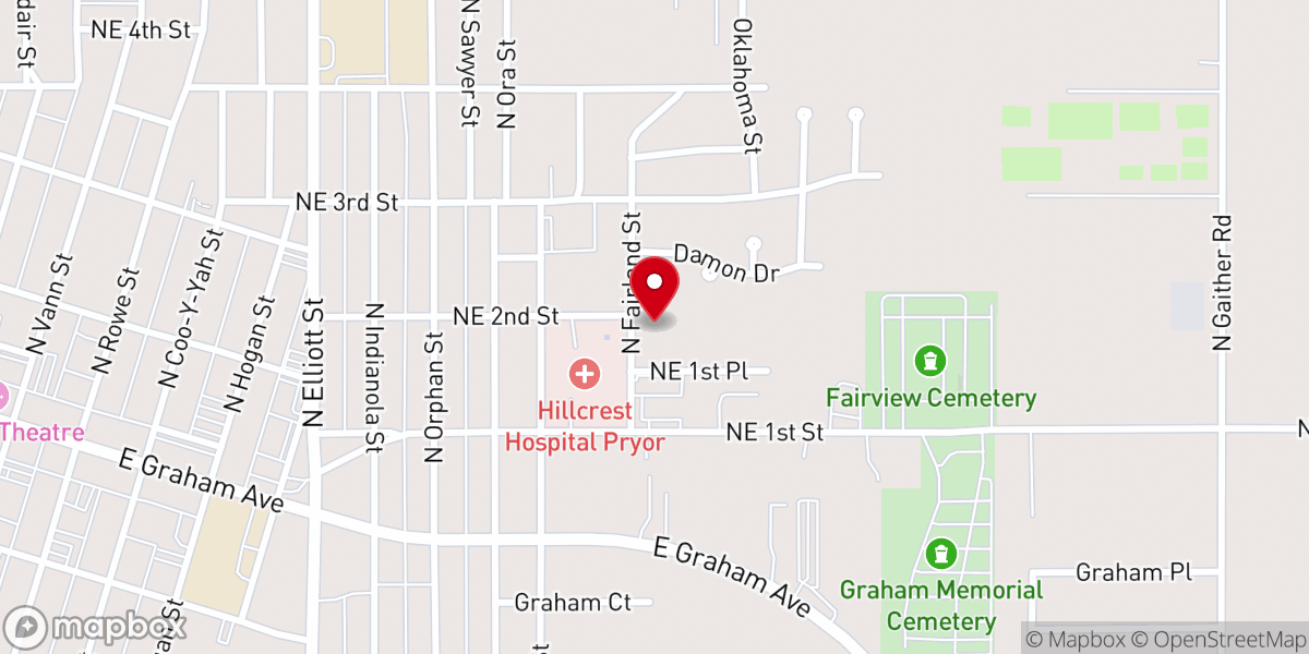 Map showing location of Iglesia Nueva Vida/ New Life Church