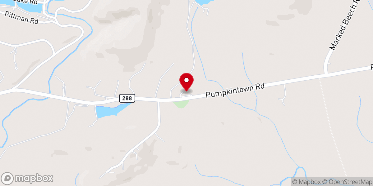 Map showing location of Friendship Church