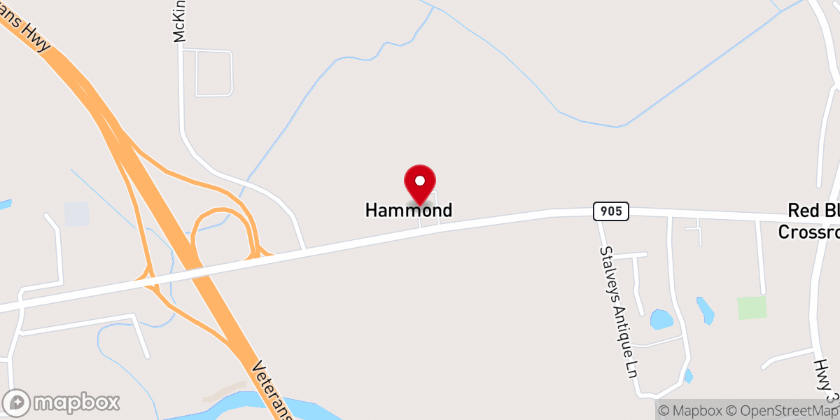 Map showing location of Pleasant Hill Baptist Church