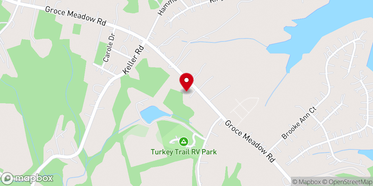 Map showing location of Heritage Chapel Baptist Church