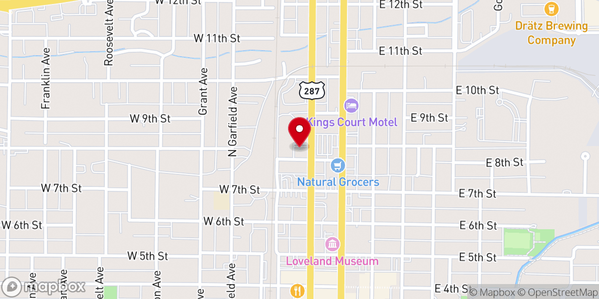 Map showing location of Trinity United Methodist Church