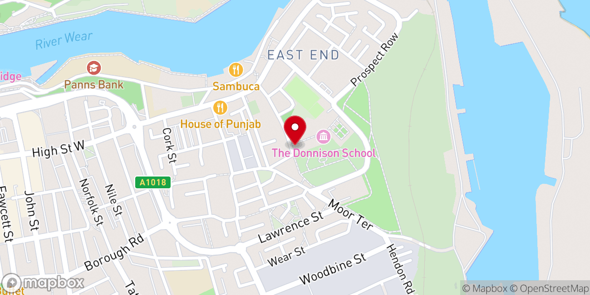 Map showing location of Seventeen Nineteen - Holy Trinity Church, Sunderland