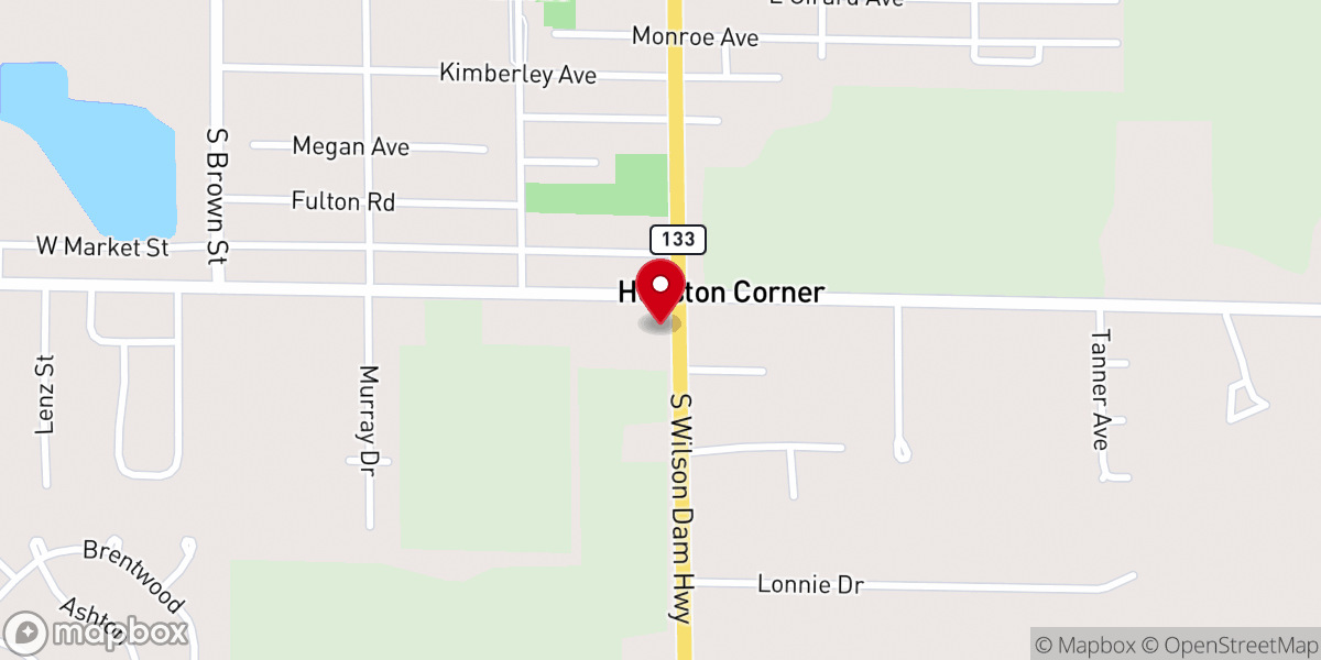 Map showing location of First Southern Baptist Church
