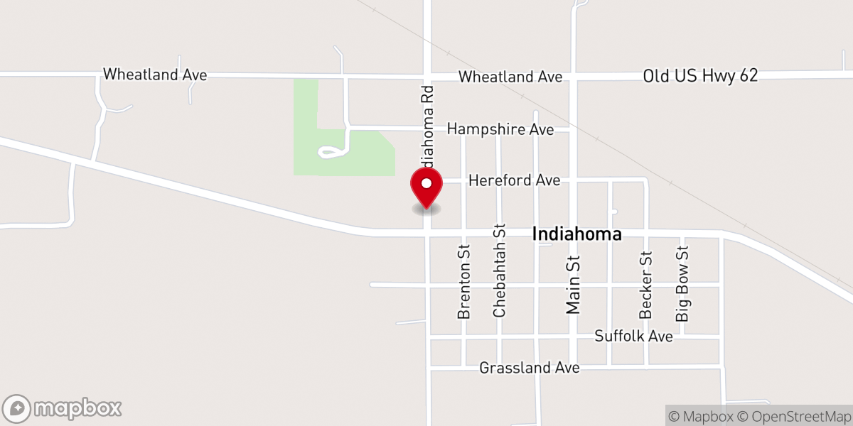 Map showing location of Post Oak Mennonite Brethren